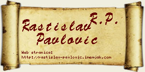 Rastislav Pavlović vizit kartica